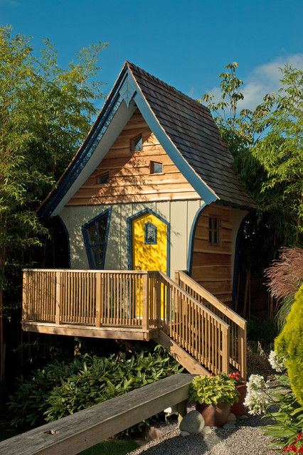 The Crooked House Treehouse - Craftsman - Shed - Other - by Plan Eden ...