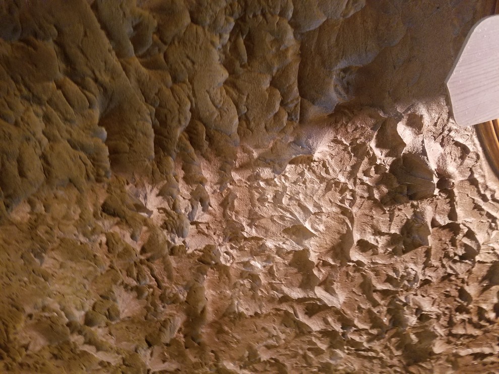 Help ! How to paint jagged, textured plaster ceilings?