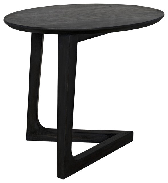 22" Set of Two Side Table Night Stand Sungkai Wood Round Unique