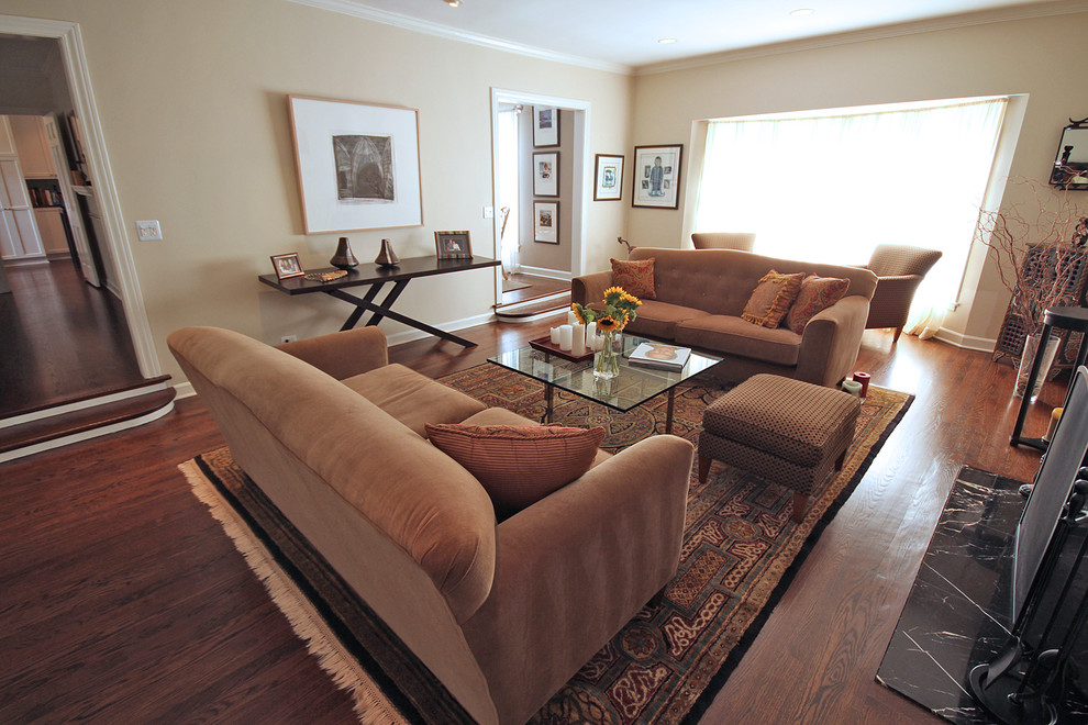 Rehung all art work and added new coffee table