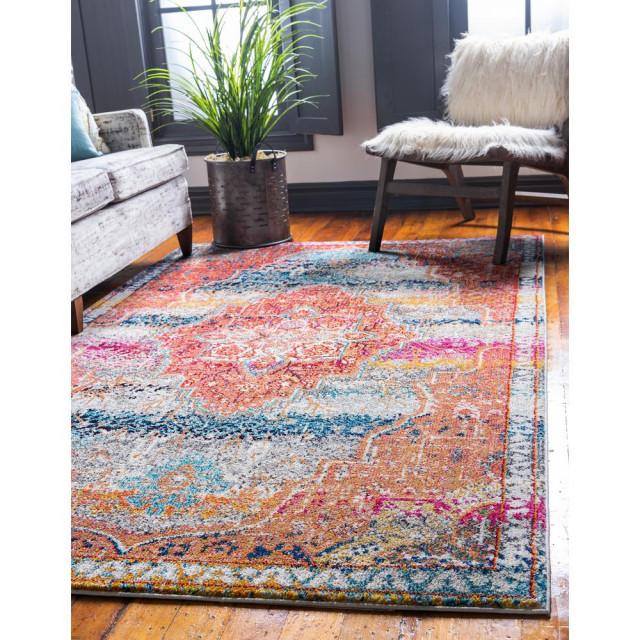 Unique Loom Vita Rug, 4'x6' Contemporary Area Rugs by