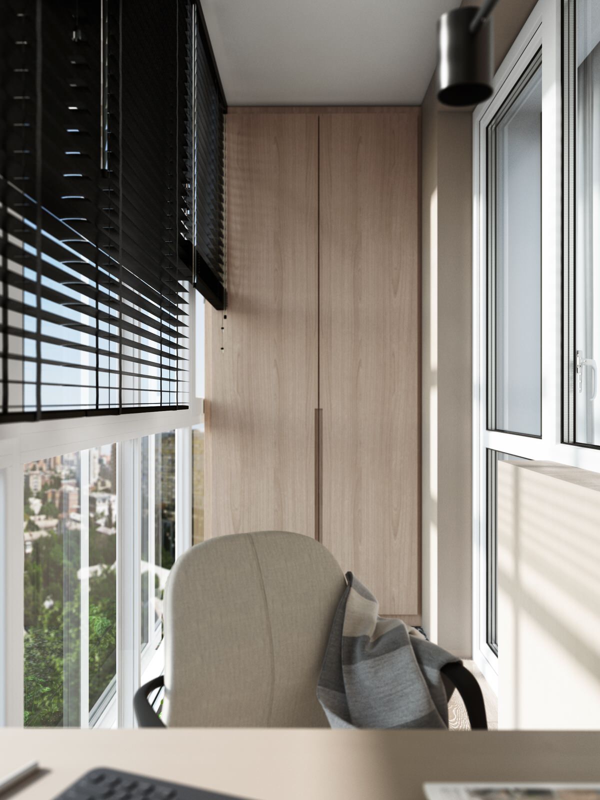 Балконы в элегантной квартире на улице Мельникайте (г.Тюмень)