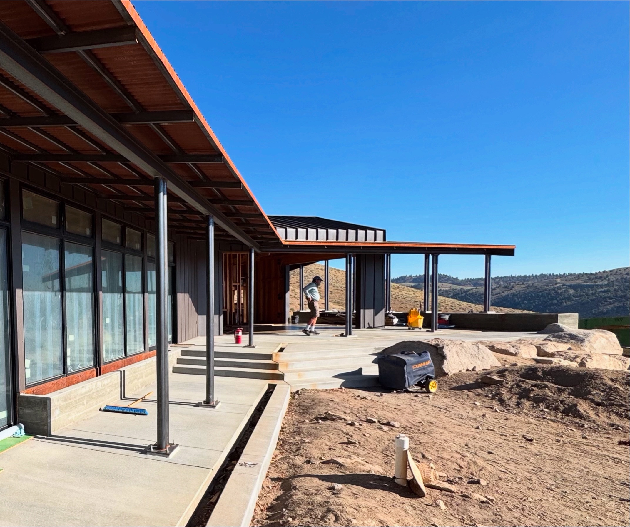 Covered patio arm