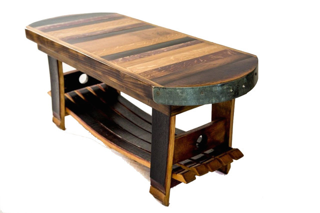 Wine Barrel Coffee Table Farmhouse, Poly And Bark Isabella Coffee Table