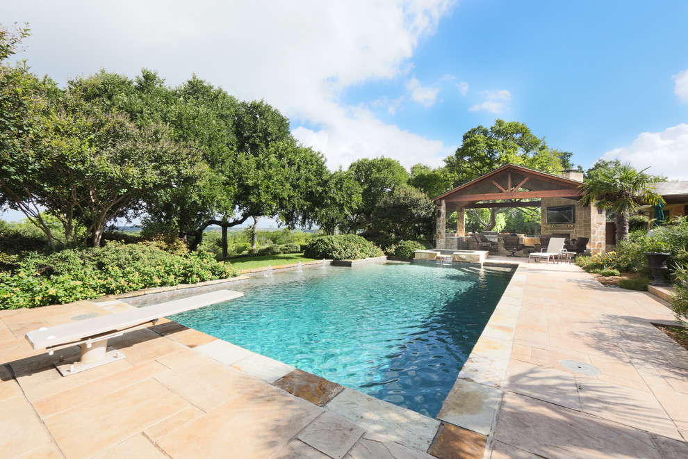 Pool - rustic pool idea