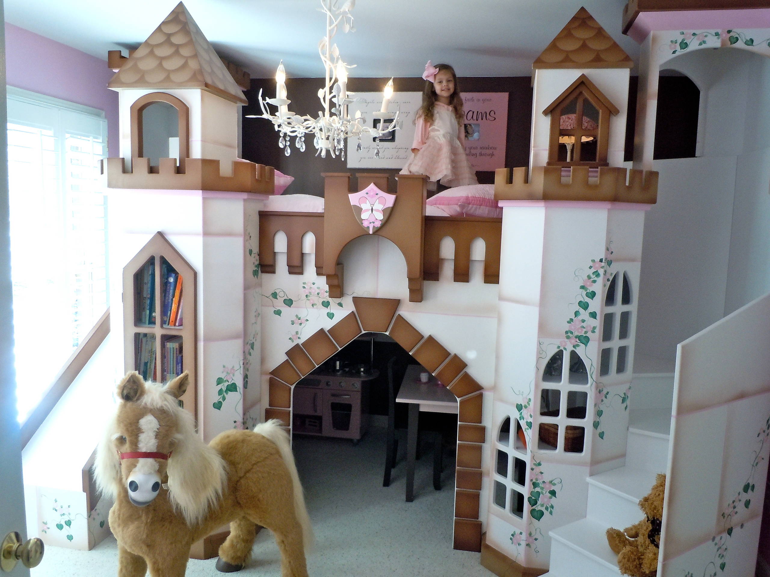 princess castle loft bed