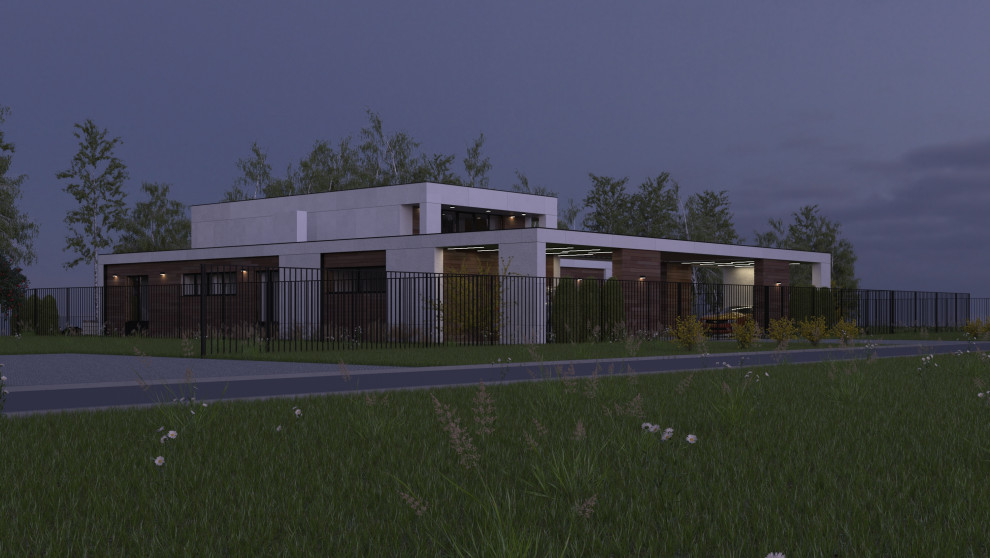 Одноэтажный жилой дом с антресолью. "Яблони-парк", г. Пенза.