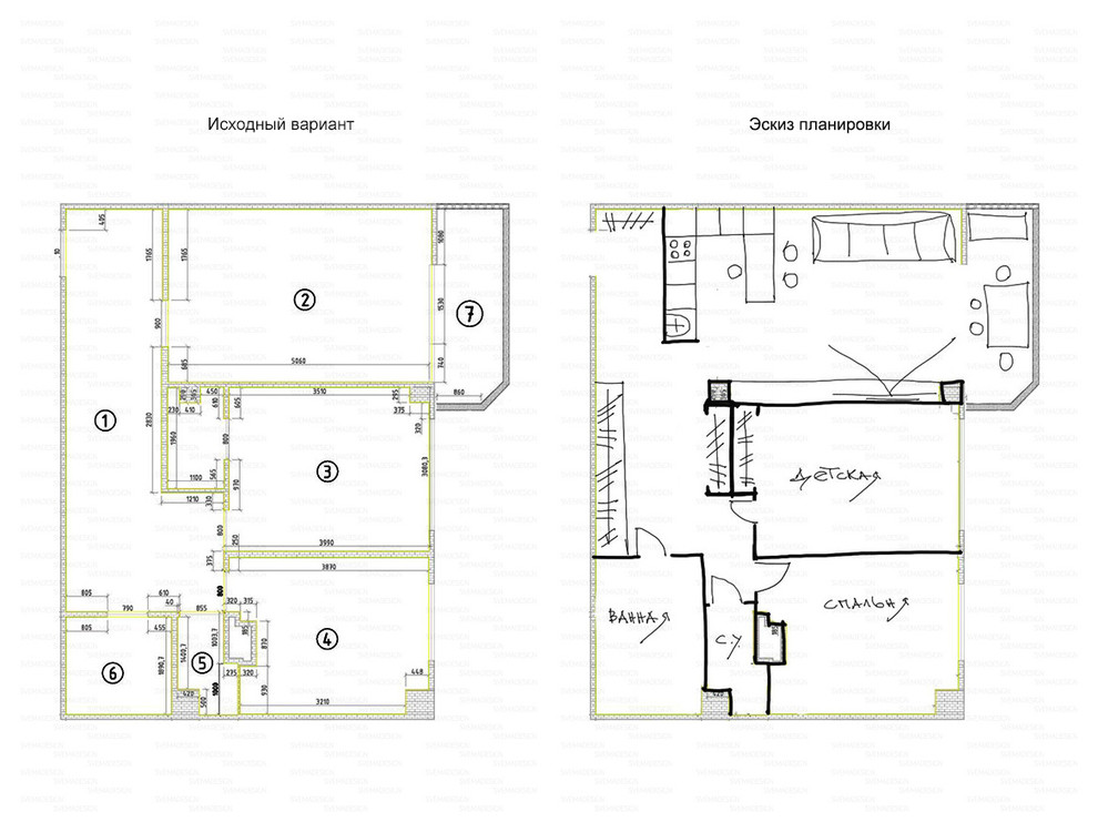 Идеи перепланировки для двухкомнатных квартир
