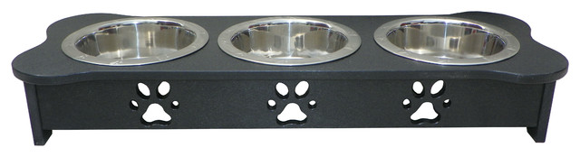 triple dog feeder