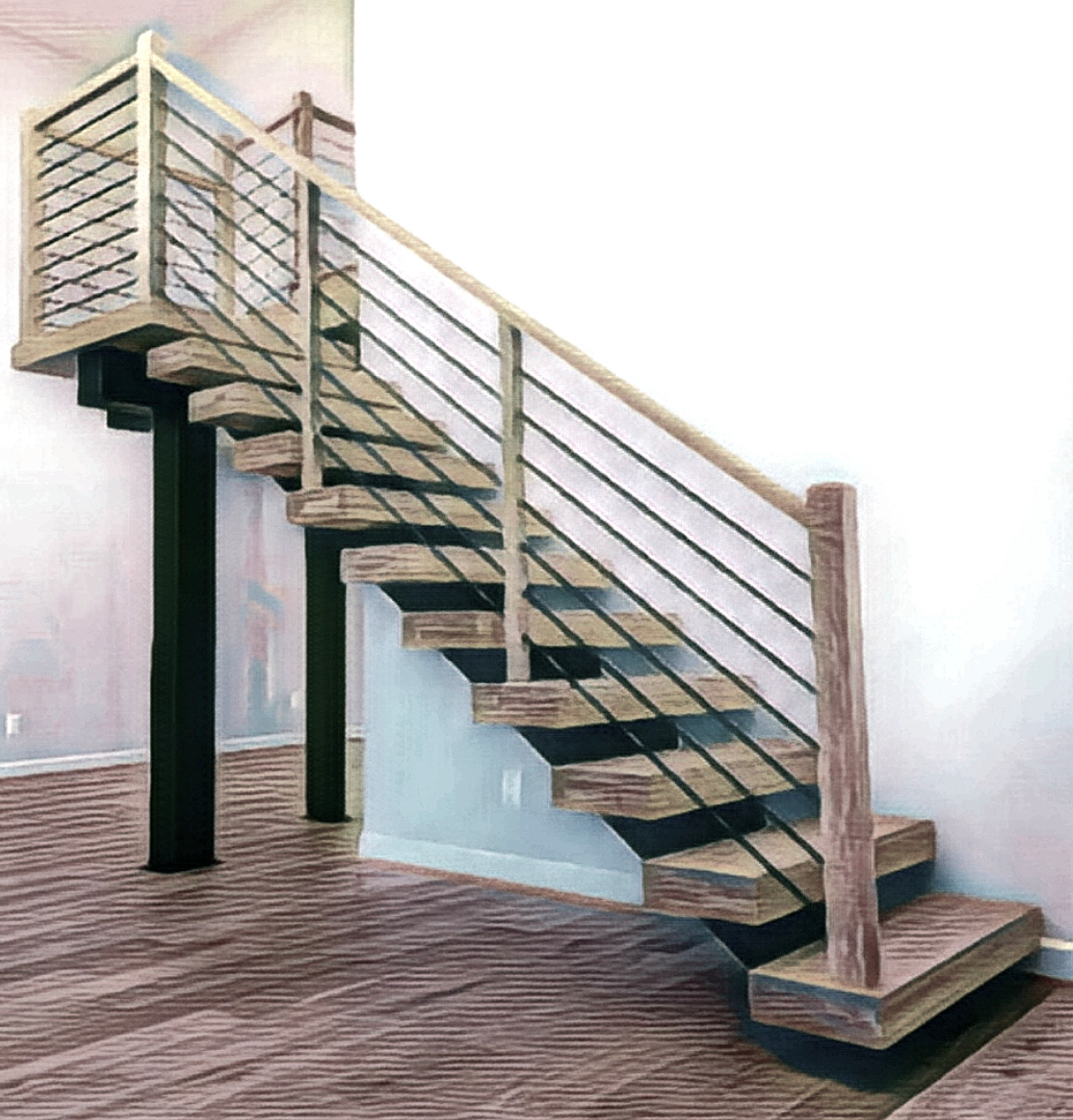 123_Rustc Meets Modern Farmhouse Staircase, Leesburg, VA 20175