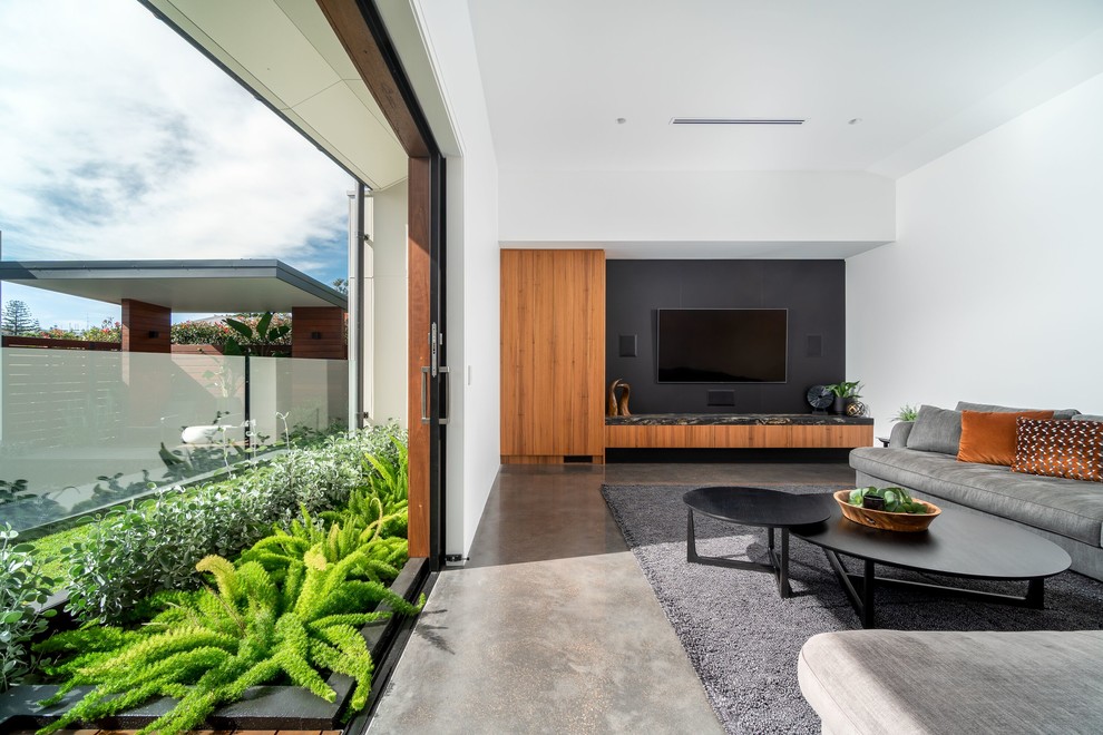 Inspiration for a large contemporary home in Newcastle - Maitland.