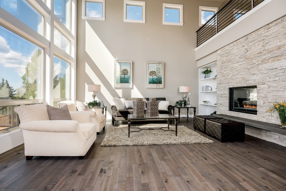 Living room - rustic living room idea in San Diego