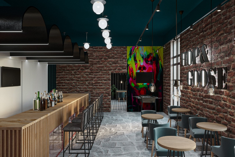 Бар в Вавилов Лофте.