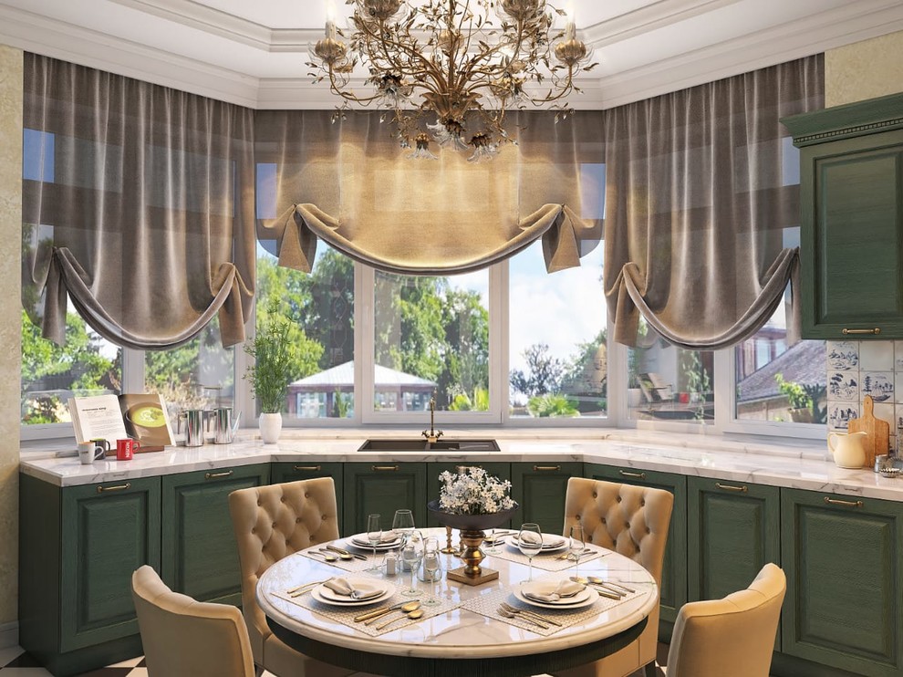 Кухня загородного дома