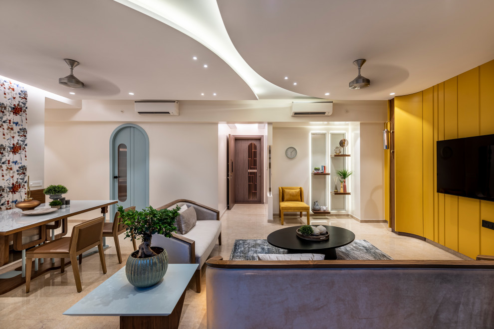 Photo of an eclectic living room in Mumbai.