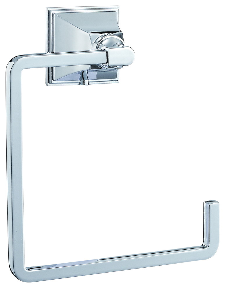 Hardware House Monterey Bay Towel Ring, Chrome Transitional Towel