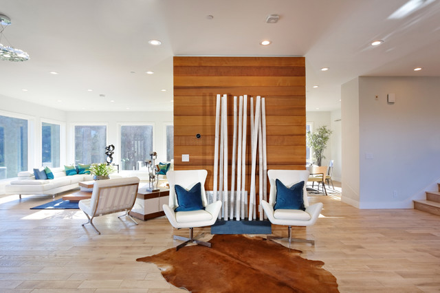 Open floor plan contemporary-vardagsrum