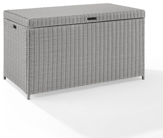 Bradenton Outdoor Wicker Storage Bin Traditional Deck Boxes And