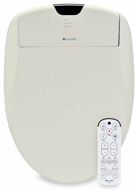 Brondell Swash 1400 Electronic Toilet Seat, Biscuit, Round