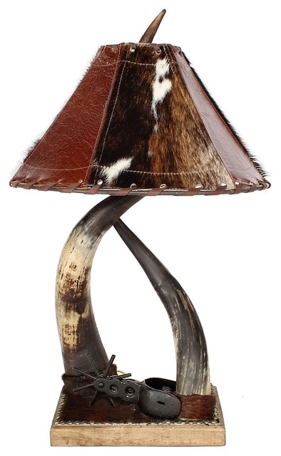 Longhorn Western Table Lamp, Southwest Style Table Lamps