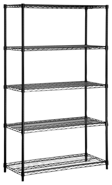 Honey Can Do 5 Tier Black Shelving Unit Utility Honey Can Do 5 Tier Black Shelving Unit Utility Shelves By Jensen Byrd Co Inc
