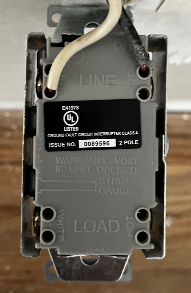 Narrow junction box and GFCI