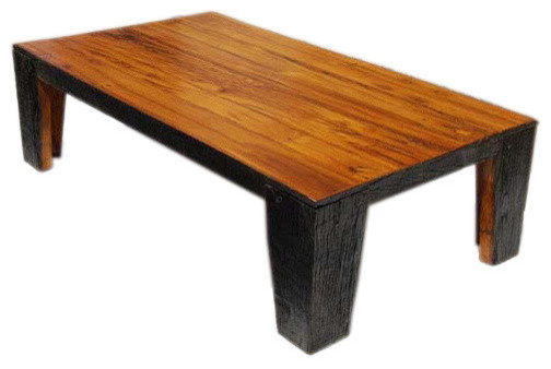 Rustic Railroad Ties Large Heavy Cocktail Coffee Table Rustic