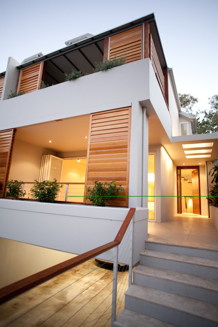 Manly duplex trendy-hus-og-facade