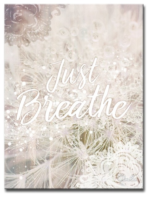 Just Breathe Inspirational Canvas Art By Olivia Rose Contemporary Prints And Posters By Ready2hangart