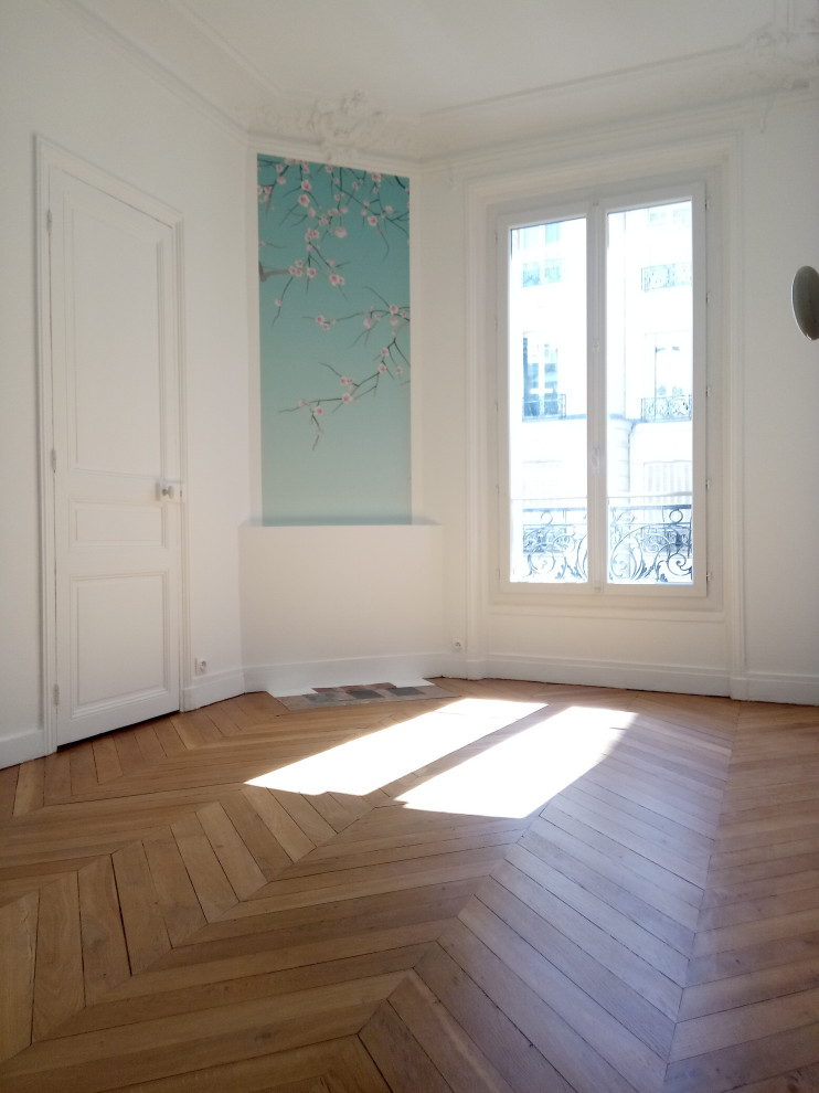 Rénovation chambre. Appartement Haussmannien.