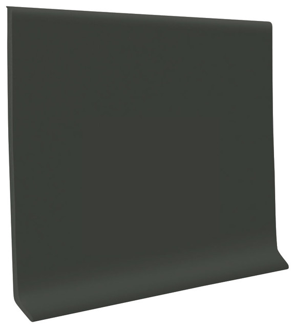 ROPPE 4"x0.8"x48" Black Vinyl Wall Cove Base Contemporary Siding