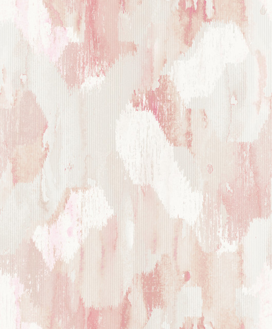 Mahi Blush Abstract Wallpaper, Pink Contemporary Wallpaper by