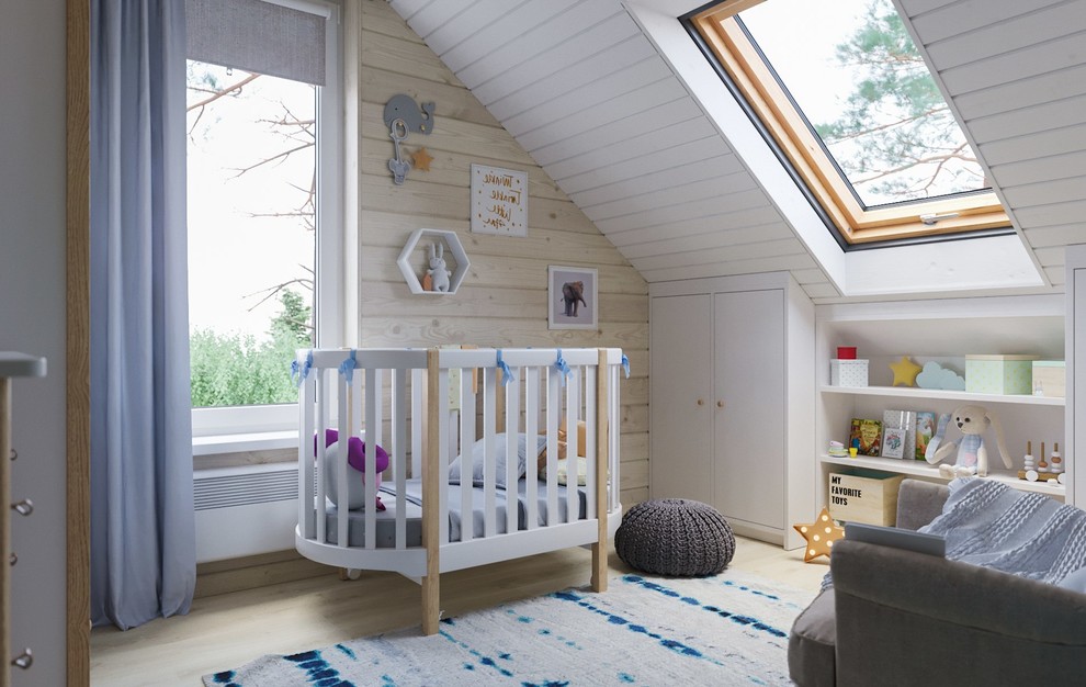 Мансардный этаж в сканди стиле