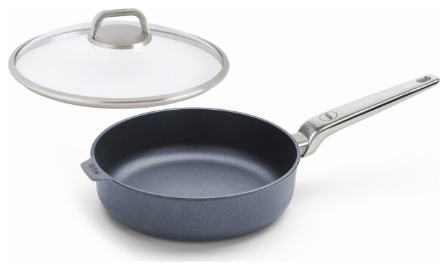Woll Diamond Logic XR - Padella induttiva, diametro 28 cm, altezza 7 cm, con manico rimovibile, adatta per tutti i piani cottura, in alluminio pressofuso, rivestimento antiaderente, resistente al
