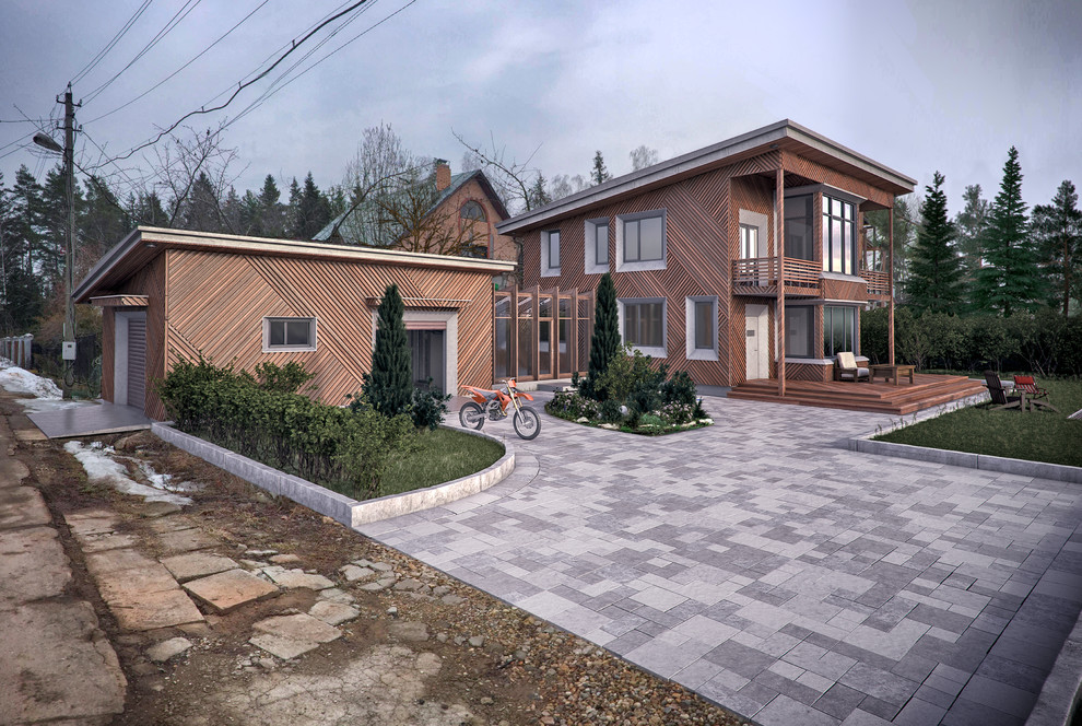 Деревянный загородный дом