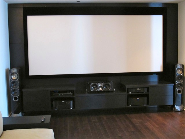 custom media room / entertainment center with greenfield center