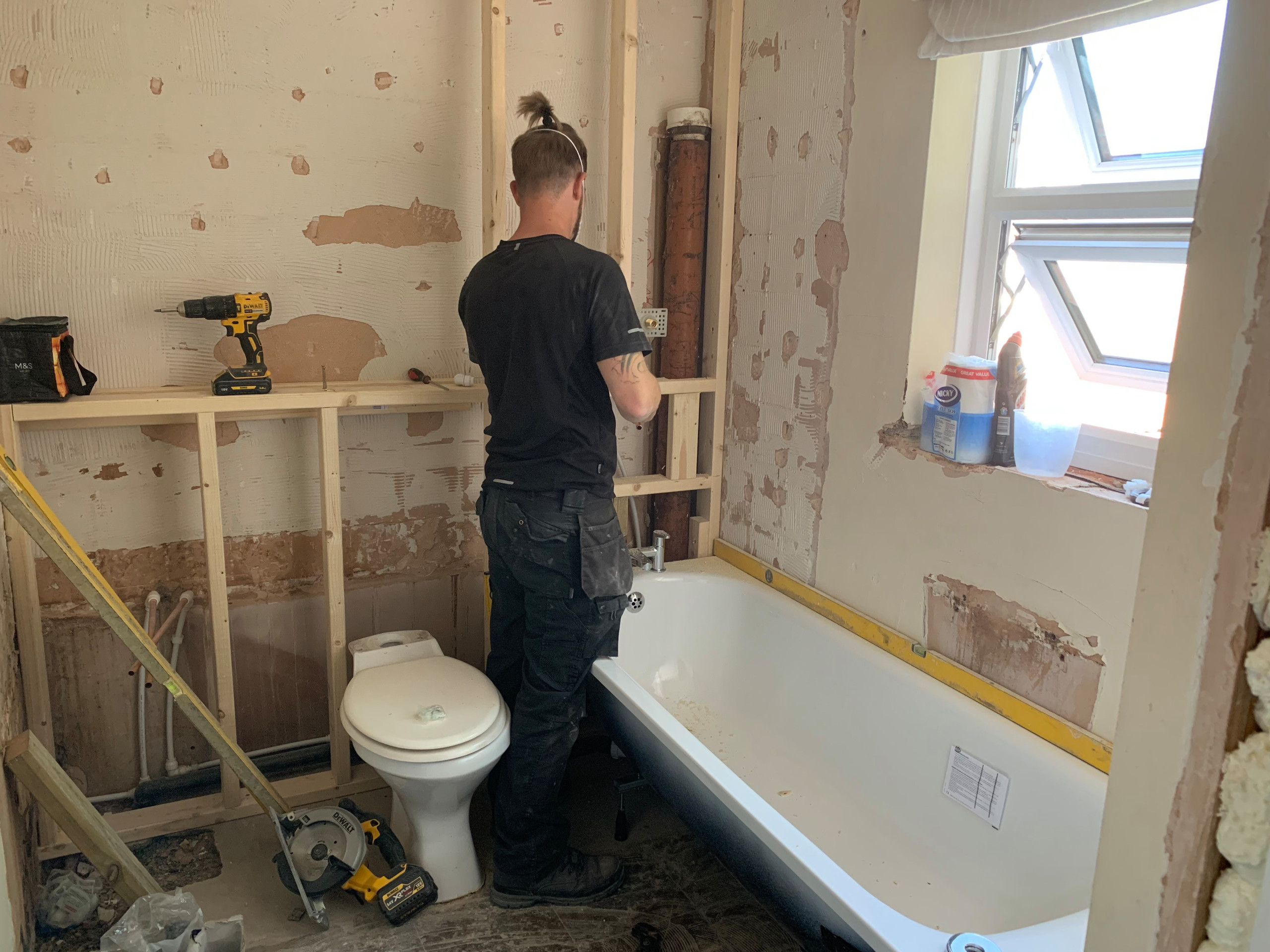 Installing the bathroom