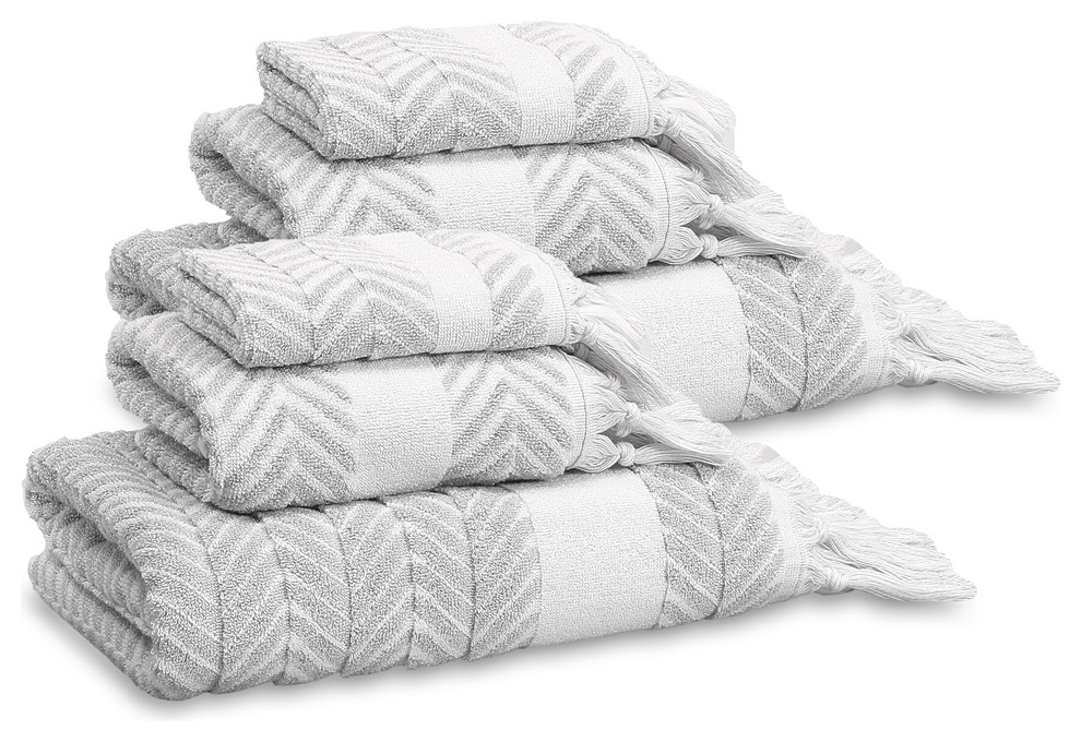 Linum Home Textiles Assos 6-Piece Towel Set, Dove Gray