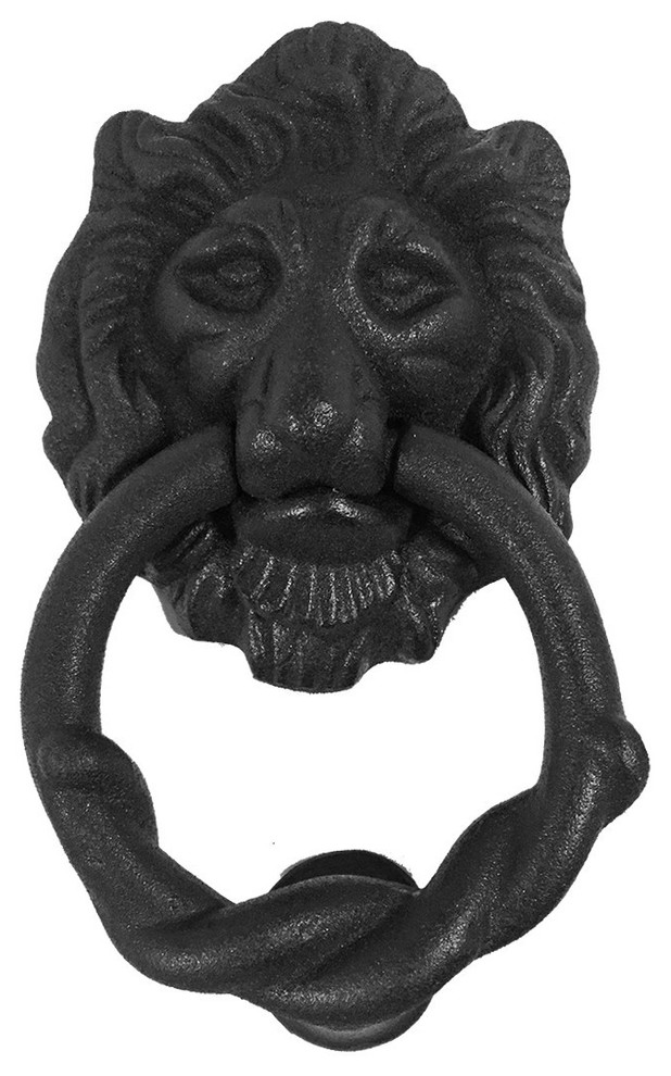 Iron Lion Door Knocker Matte Finish 6 H X 3 3 4 W Traditional