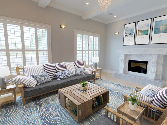 Sand Dollar, Estate Home costero-salon