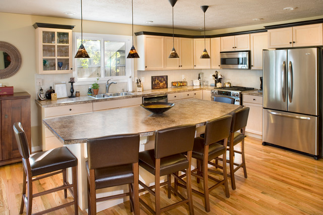 Whitewashed Cabinets traditional-kitchen