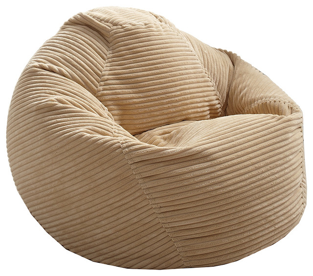 Junior Corduroy Bean Bag Contemporary Chairs By Junior Corduroy Bean Bag Beige