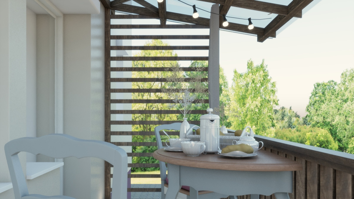 Дизайн маленькой терассы у дома