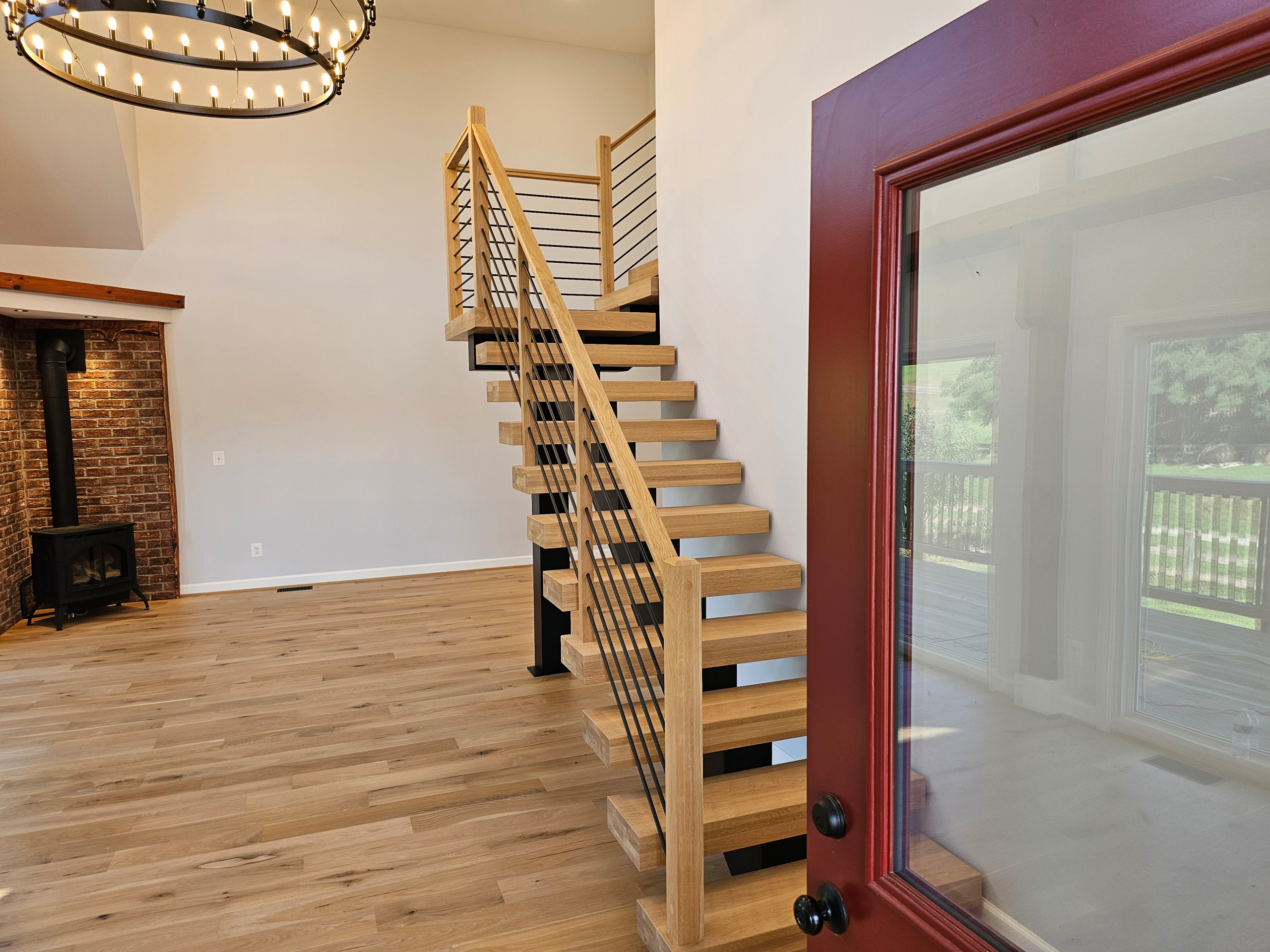 123_Modern Meets Rustic Farmhouse Staircase, Leesburg, VA 20175