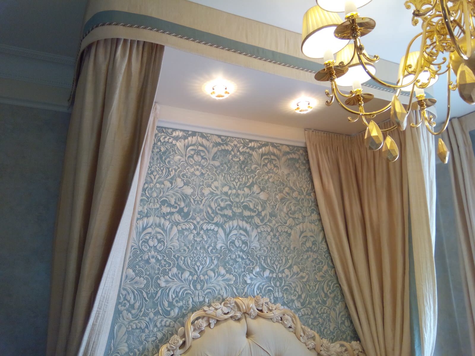 Элементы текстильного декора спальни