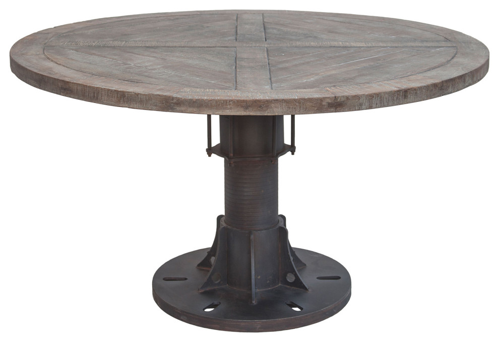 Sterling 54-Inch Round Reclaimed Teak Dining Table