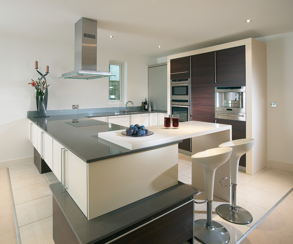 This is an example of a contemporary kitchen in Wiltshire.