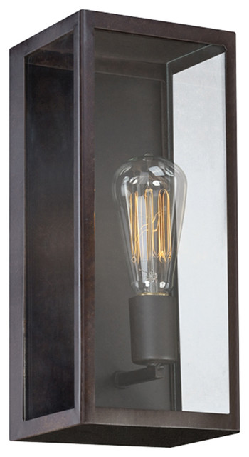 Retto One Light Outdoor Wall Sconce Bronze Clear Glass Industrial Retto One Light Outdoor Wall Sconce Bronze Clear Glass Industrial Lights And Sconces By Louie Lighting Inc