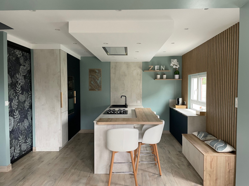 Transformation d'une cuisine avec création d'une entrée-banquette