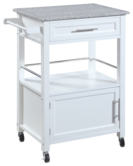 Linon Mitchell Kitchen Cart With Granite Top